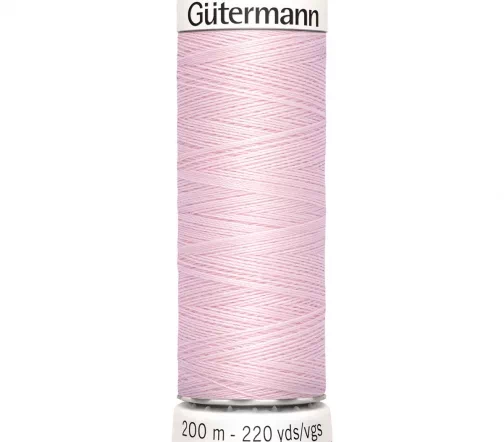Нить Sew All для всех материалов, 200м, 100% п/э, цвет 372 бело-розовый, Gutermann 748277