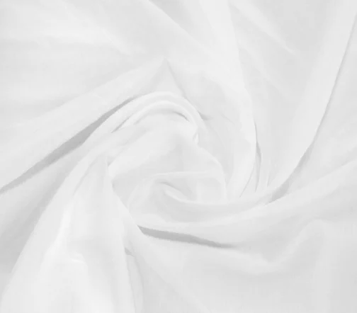 Батист хлопковый, цвет белый, BT11-1