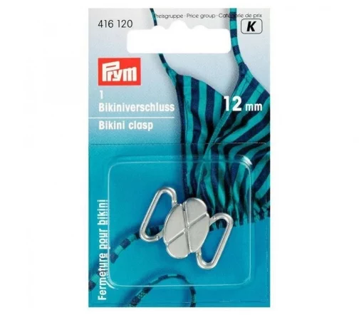 416120 Застежка для бикини металлическая. клевер. серебристый. 12мм Prym