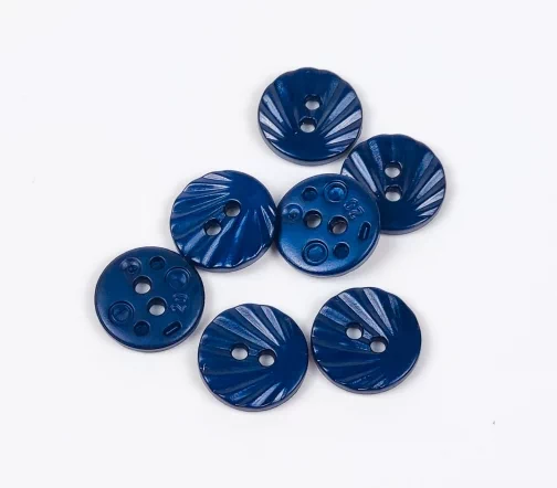 Пуговица DILL, 2 отв., пластик, цвет т.синий, 13 мм