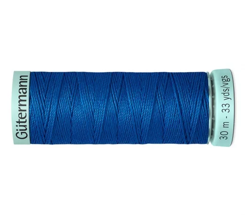 Нить Silk R 753 для фасонных швов, 30м, 100% шелк, цвет 322 синяя бирюза, Gutermann 723878