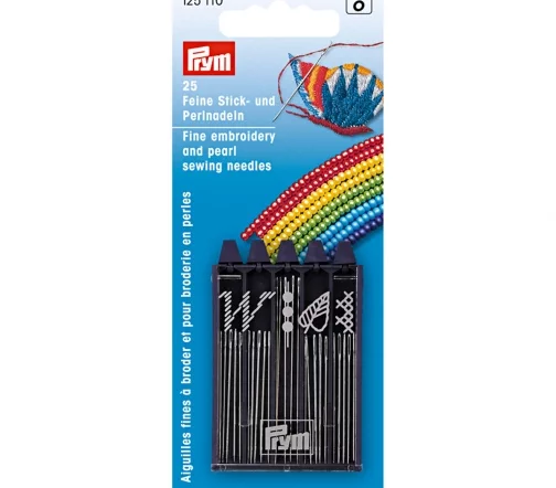 125110 Иглы для вышивания и бисероплетения (сталь),Prym