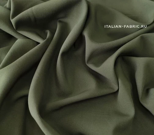 Штапель однотонный, цвет хаки, SV11-7