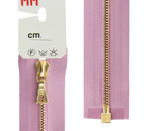 Молния RiRi атласная, металл, разъём, 1 замок 4мм 65см, подв.Flach, цепь GO, цвет 9413, св-сиреневый