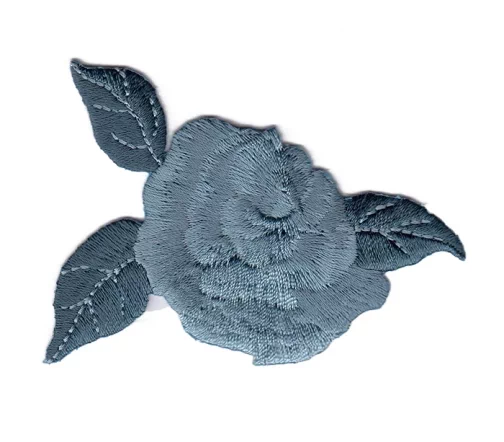 Термоаппликация Marbet "Роза серая с листьями", 7,5 х 5,5 см, 565113.C