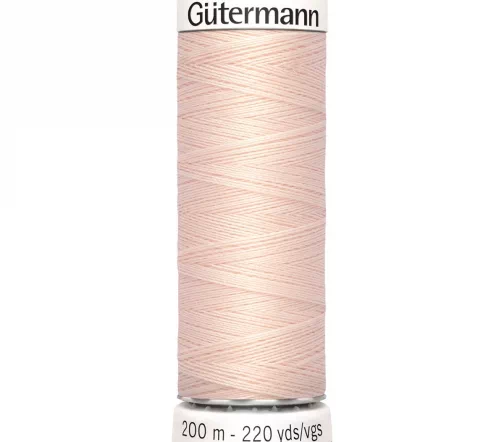 Нить Sew All для всех материалов, 200м, 100% п/э, цвет 210 нежная нуга, Gutermann 748277