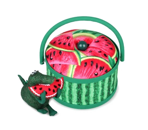 Шкатулка "Арбузы", d17.8 x 13,5 см, 3876-RT-48D