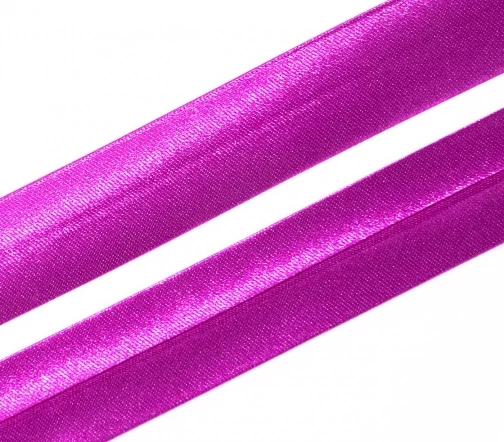 Косая бейка SAFISA атласная, 20 мм, п/э, цвет 082, пурпурный