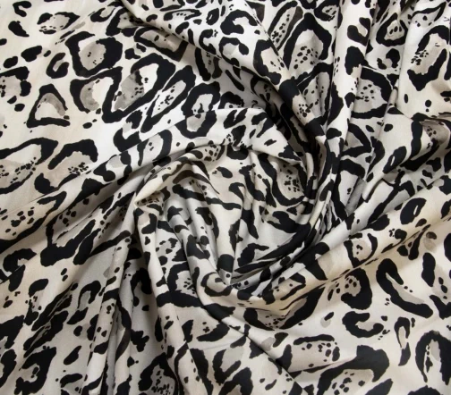 Сорочечный хлопок Pinko "Леопард", цвет черный/серо-бежевый, 1092322