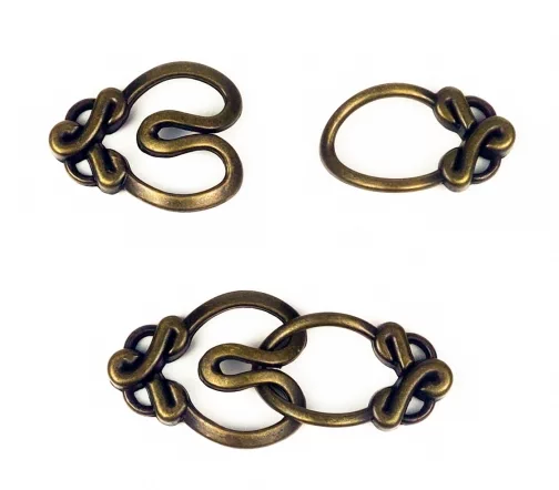 Застежка Union Knopf, 45 мм, металл, цвет бронза, 500894-045-0851