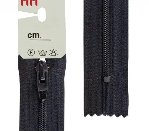 Молния Meras Rizip спираль, 18 см, неразъёмная, 4 мм, цвет 2110, черный