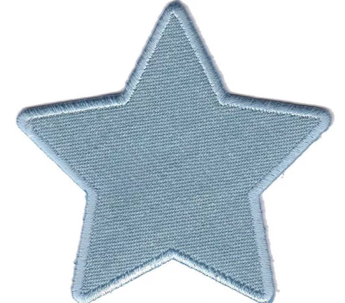 Термоаппликация "Звезда", 78 мм, цвет светлый джинс, арт. 569762.A