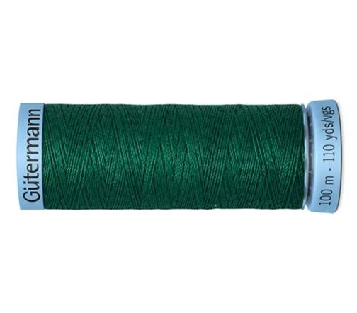 Нить Silk S303 для тонких швов, 100м, 100% шелк, цвет 403 т.изумрудно-зеленый, Gutermann 744590