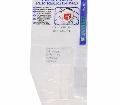 Удлинитель для бюстгальтера эластичный, 20 мм, 1 крючок, цвет 001 (белый)