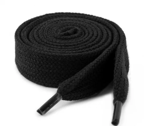 Шнур для худи, ширина 21 мм, длина 120 см, цвет черный