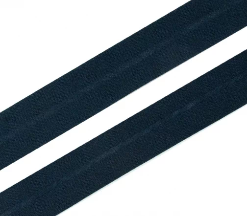 Косая бейка SAFISA, 20мм, хлопок, цвет 072, черно-синий