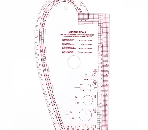 NL4196 Портновское лекало, пластик, Hemline