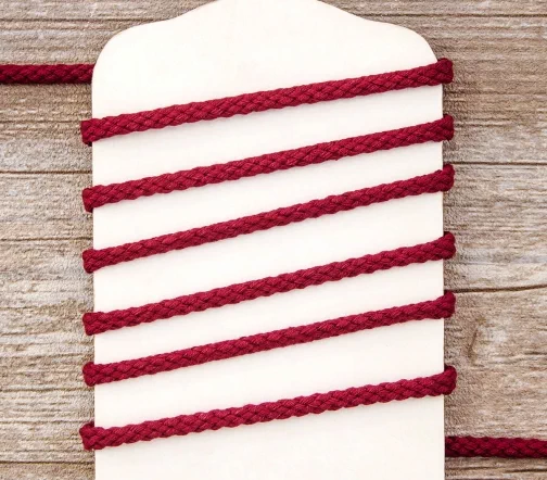 Шнур хлопковый PEGA, цвет бордовый, 5 мм