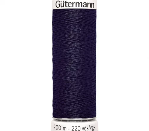 Нить Sew All для всех материалов, 200м, 100% п/э, цвет 387 чернильно-черный, Gutermann 748277