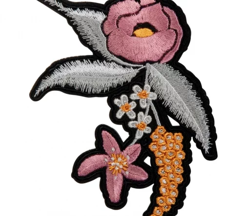 Термоаппликация HKM "Цветок розово-оранжевый", 10 х 14,5 см, 39320