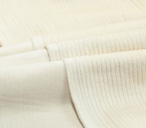 Вельвет хлопковый однотонный, цвет сливочный, 1102210