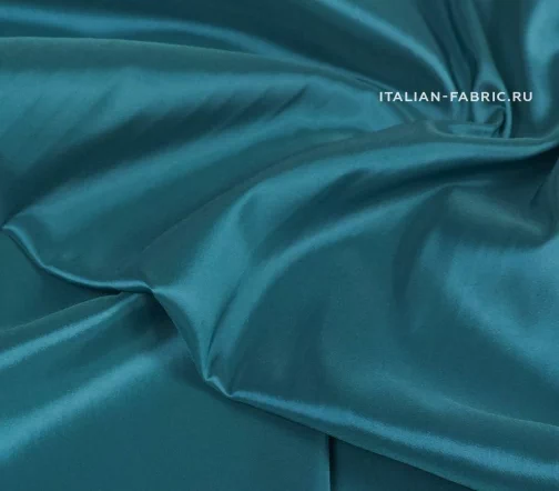 Подкладочная ткань стрейч, цвет бирюзовый, 1062057