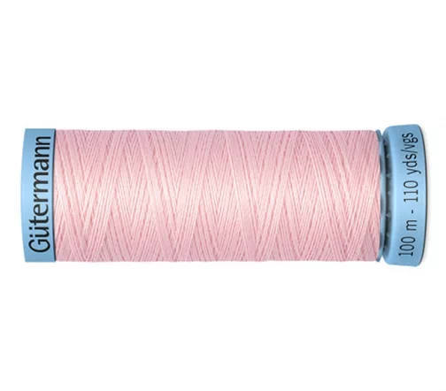 Нить Silk S303 для тонких швов, 100м, 100% шелк, цвет 659 св.персиково-розовый, Gutermann 744590