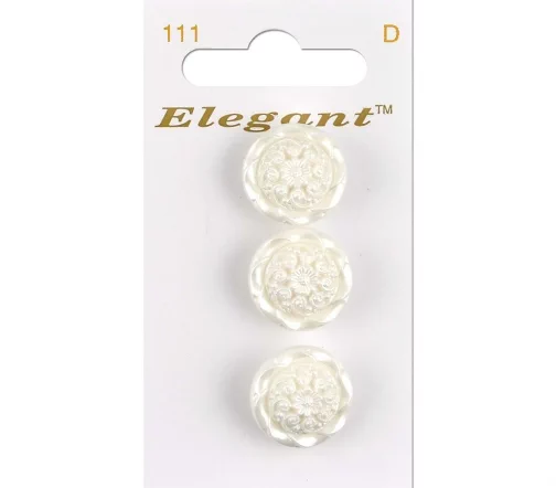 Пуговицы, Elegant, арт. 111 G, на ножке, 19 мм, пластик, 3 шт.