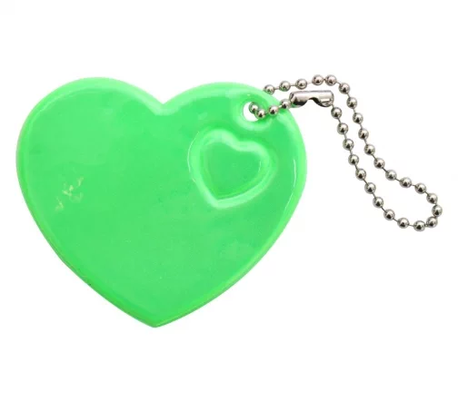 7714888 Световозвращатель "Сердце" 6х5 см, 2шт/уп., цвет зеленый