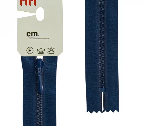 Молния Riri для юбок, металл крашеный, неразъёмная, 3мм 18см, цвет 2626, кобальт синий