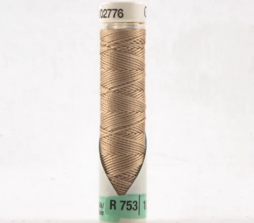 Нить Silk R 753 для фасонных швов, 10м, 100% шелк, цвет 179 св.бежево-розовый, Gutermann 703184