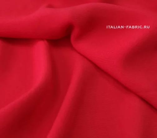 Креп вискозный однотонный, цвет красный, CRV11-5