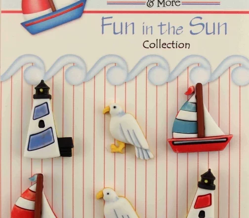 Декоративные пуговицы Buttons Galore "Вид на океан", FN106