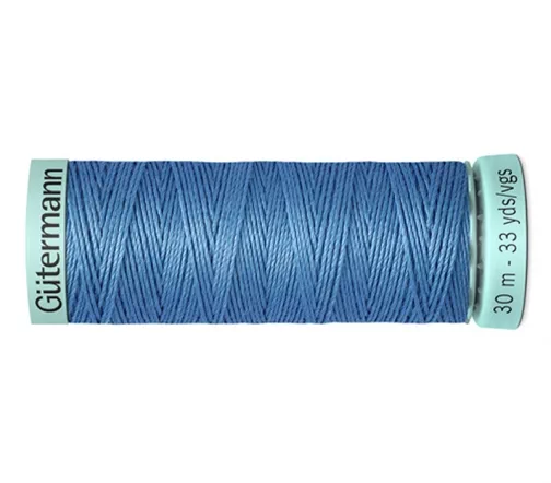 Нить Silk R 753 для фасонных швов, 30м, 100% шелк, цвет 965 дымчато серо-голубой, Gutermann 723878