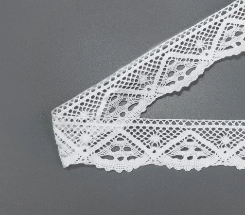 Мерсеризованное кружево IEMESA, ширина 39 мм, цвет белый