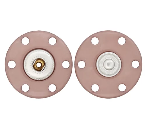 Кнопка пришивная Union Knopf, металл/пластик, цвет розовый, 25 мм, 19630-25-56