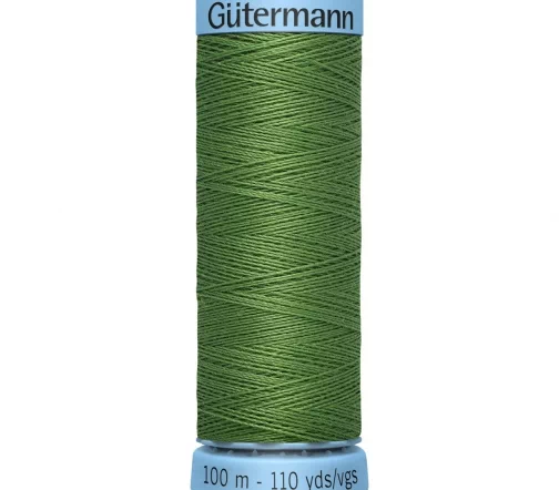 Нить Silk S303 для тонких швов, 100м, 100% шелк, цвет 919 папоротник, Gutermann 744590