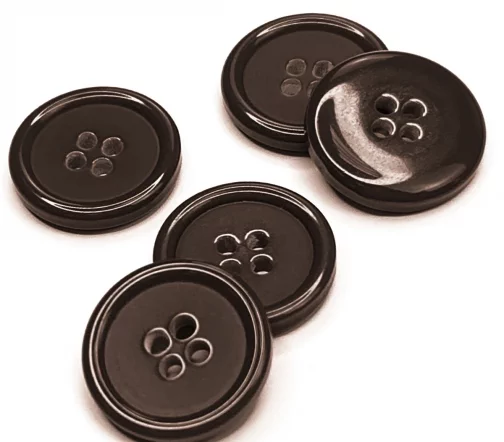 Пуговица DILL, 4 отв., пластик, цвет коричневый, 20 мм