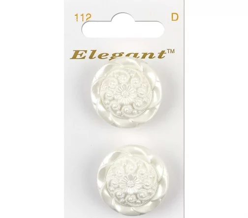 Пуговицы, Elegant, арт. 112 F, на ножке, 28 мм, пластик, 2 шт.