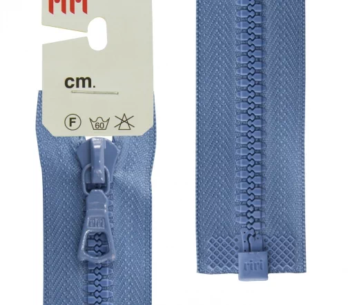 Молния Riri трактор разъёмная, 1 замок, 6мм, 55см, цвет 2630, сине-голубой