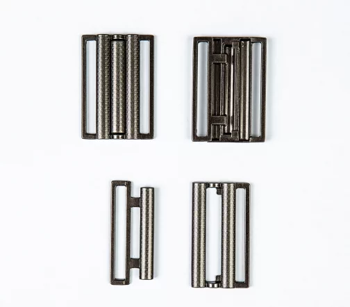 Пряжка-застежка, 50,5 мм, металл, цвет темное серебро, 69208