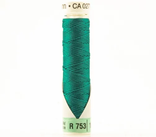 Нить Silk R 753 для фасонных швов, 10м, 100% шелк, цвет 715 светло-зеленое море, Gutermann 703184