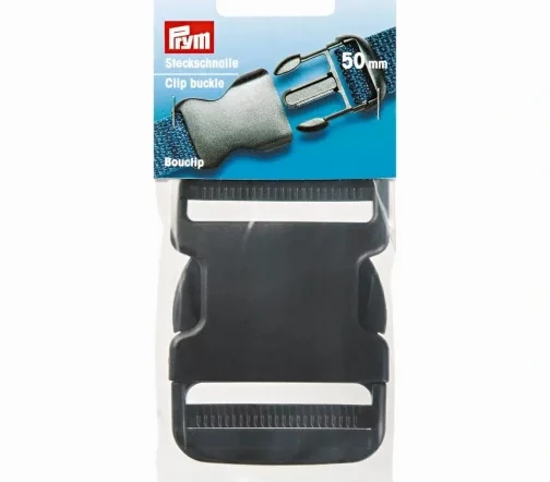416380 Пряжка-застежка "фастекс", пластик, черный, 50 мм, Prym