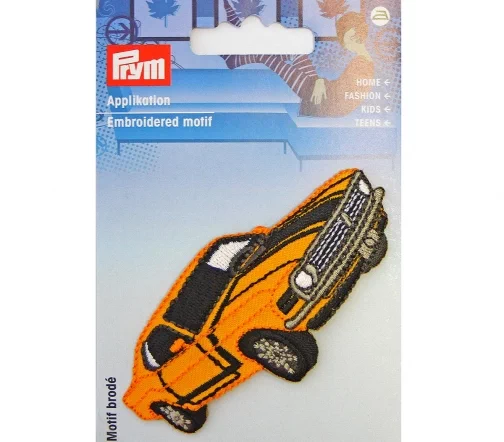 924352 Термоаппликация "Ретро автомобиль" 8,4х4 см, цвет желтый, Prym