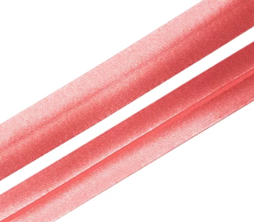 Косая бейка SAFISA атласная, 20 мм, п/э, цвет 040, розовый