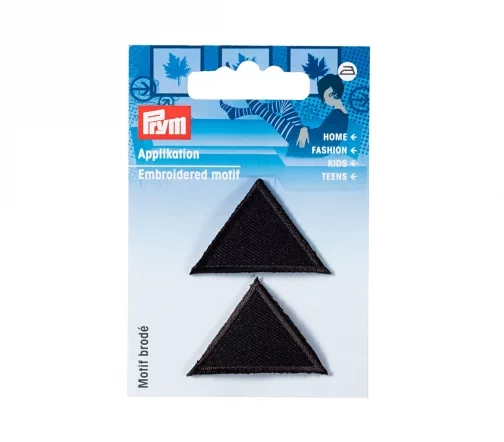 925466 Термоаппликация "Треугольники большие" 6х5 см, черный цв., 2шт., Prym