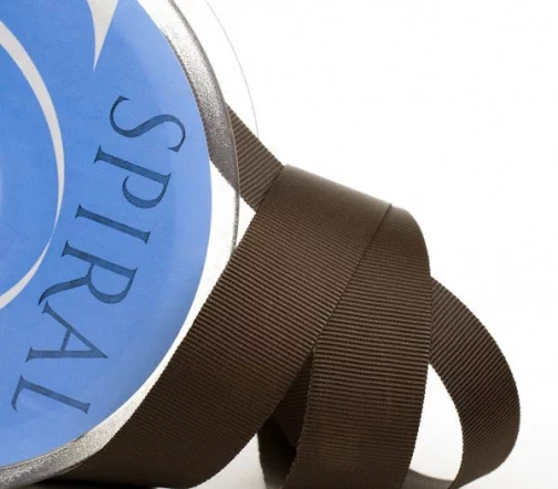 Лента репсовая Safisa 50 мм, цвет 17 темно-коричневый