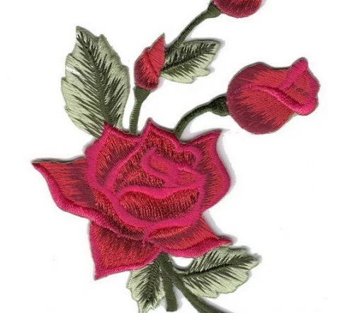 Термоаппликация "Роза с бутонами", 10 х 8,5 см, 569764.A