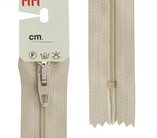 Молния Meras Rizip спираль, 18 см, неразъёмная, 4 мм, цвет 2230, бежевый холодный