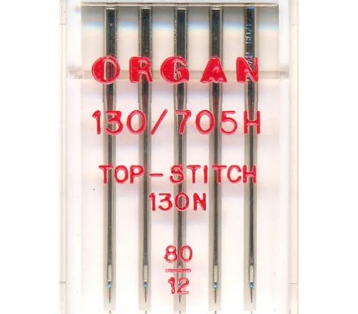 Иглы top stitch № 80 (5шт), ORGAN, 694043